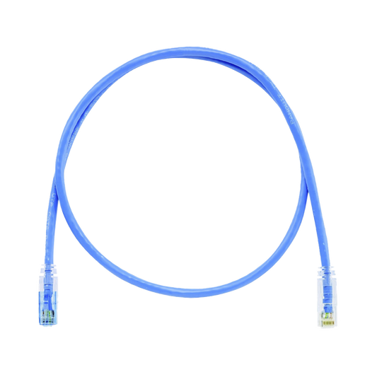 Cable de Parcheo TX6 Llaveado Azul, UTP Cat6, 24 AWG, CM, Color Azul, 7ft