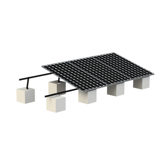 Montaje para Panel Solar, Riel "8" de 5400mm para Módulos con Espesor de 30-35mm, Velocidad de Viento Máx. 136km/h (20° a 45°) Con Anodizado Negro
