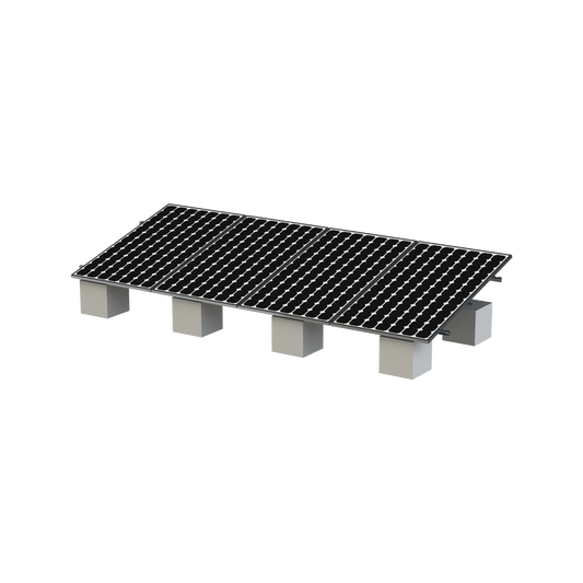 Montaje para Panel Solar, Riel "8" de 5400mm para Módulos con Espesor de 35mm, Velocidad de Viento Máx. 136km/h (20° a 45°)