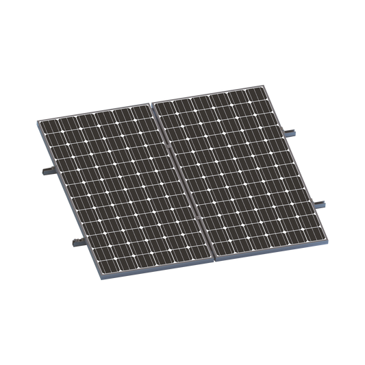 Kit De Minirieles Para Panel Solar Arreglo 1X2 Para Instalación Plano En Lámina