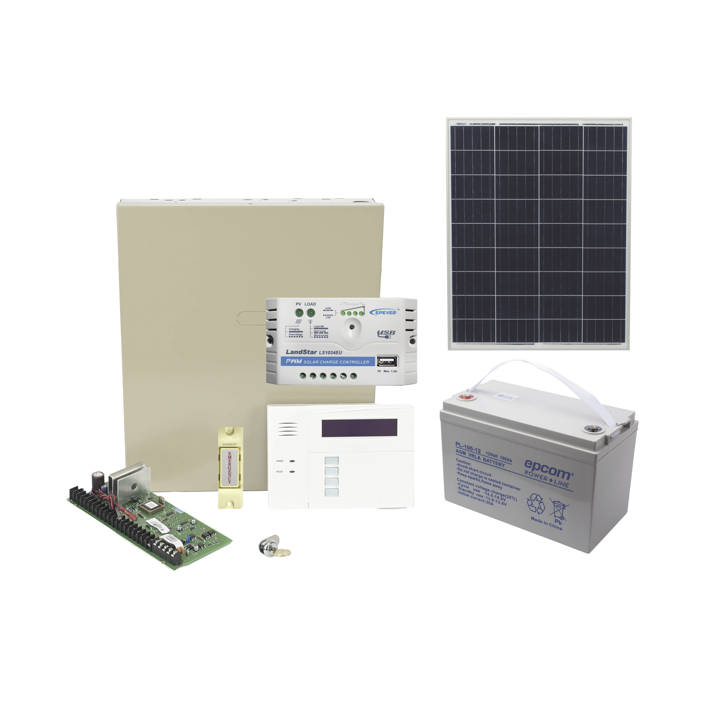 Sistema de Alarma VISTA48LA Alimentado por Celda Solar, incluye Teclado con Receptor Inalambrico