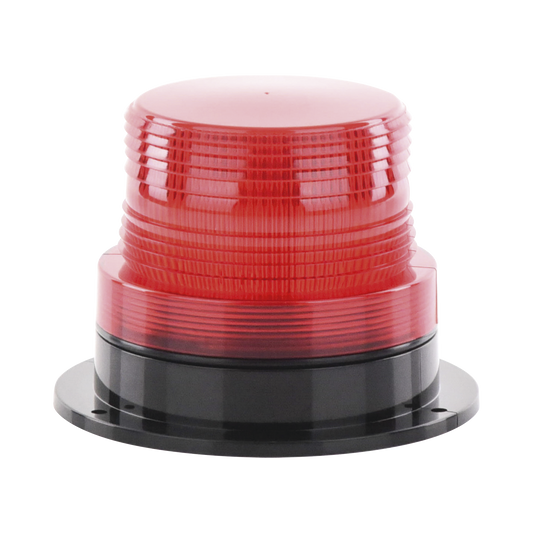 Burbuja Brillante de Larga Vida Útil, con 8 LEDs Color Rojo, Domo Rojo, 110 Vca
