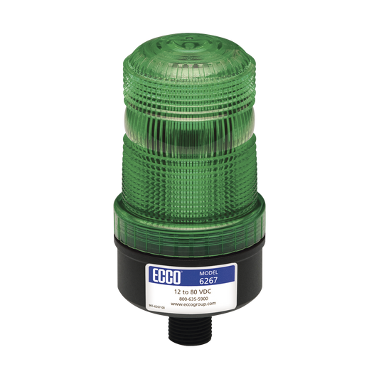 Mini baliza de LED color verde montaje permanente SAE Clase III