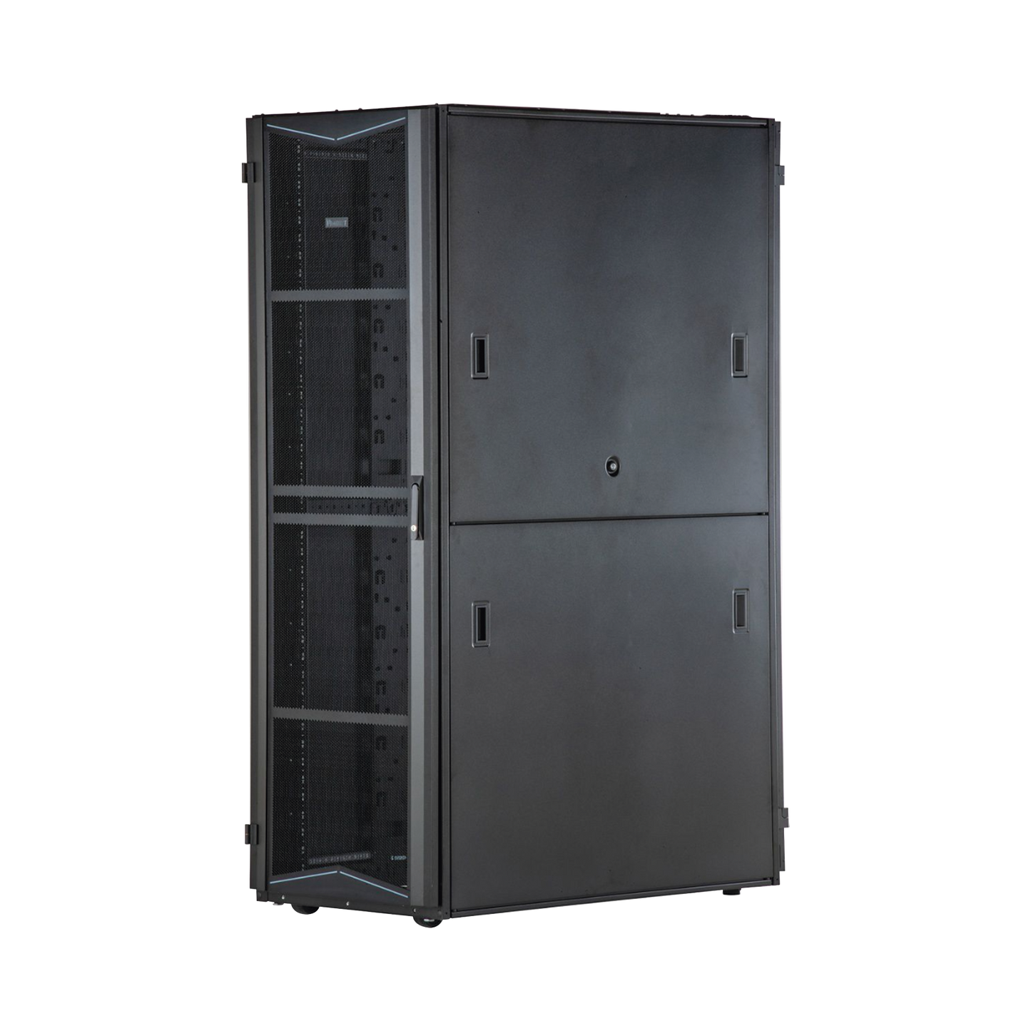 Gabinete FlexFusion para Centros de Datos, 42 UR, 700 mm de Ancho, 1200 mm de Profundidad, Fabricado en Acero, Color Negro