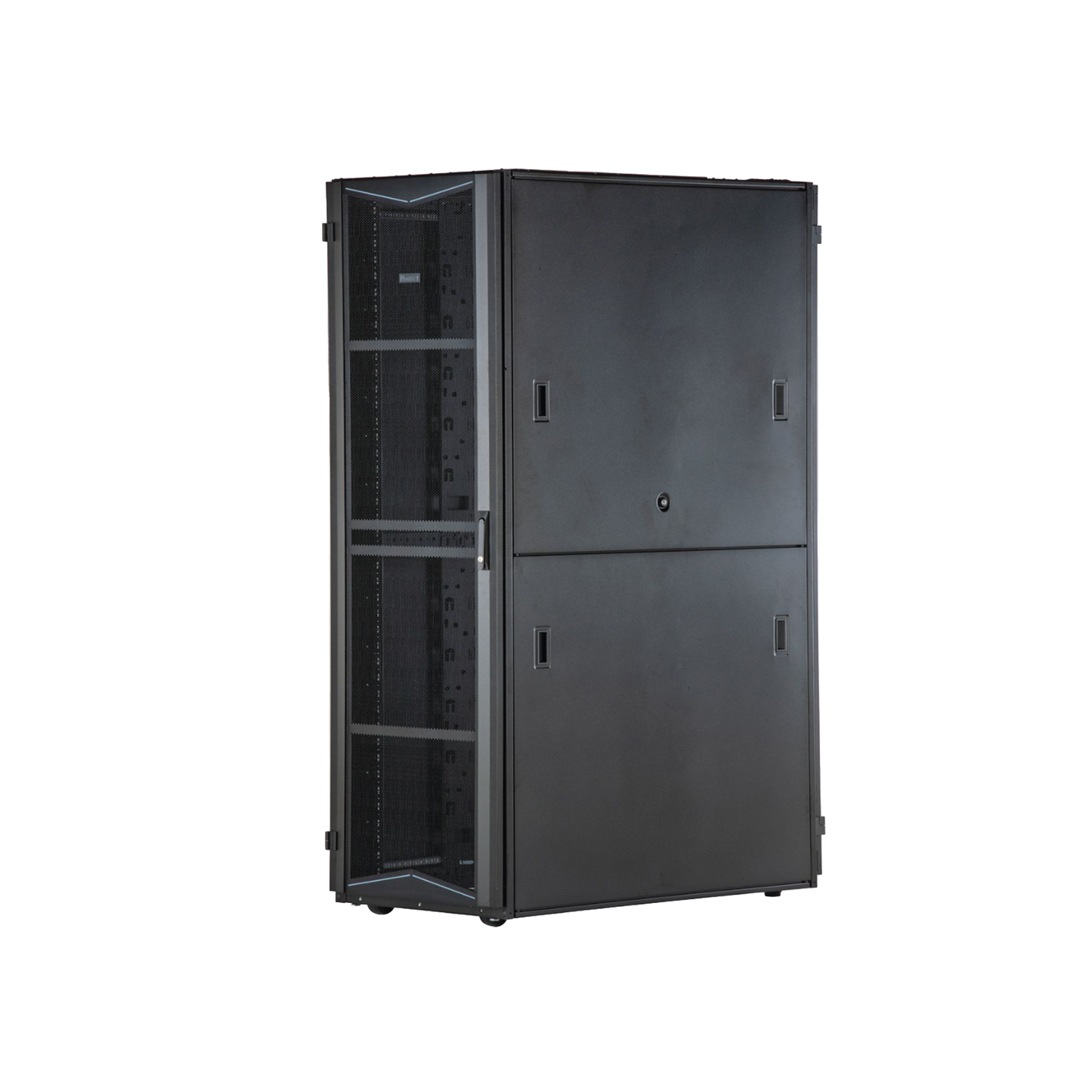 Gabinete FlexFusion para Centros de Datos, 42 UR, 800 mm de Ancho, 1200 mm de Profundidad, Fabricado en Acero, Color Negro