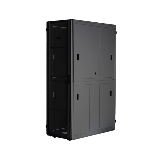 Gabinete FlexFusion™ XGL (Light) para Centros de Datos, 48 UR, 800 mm de Ancho, 1070 mm de Profundidad, Fabricado en Acero, Color Negro