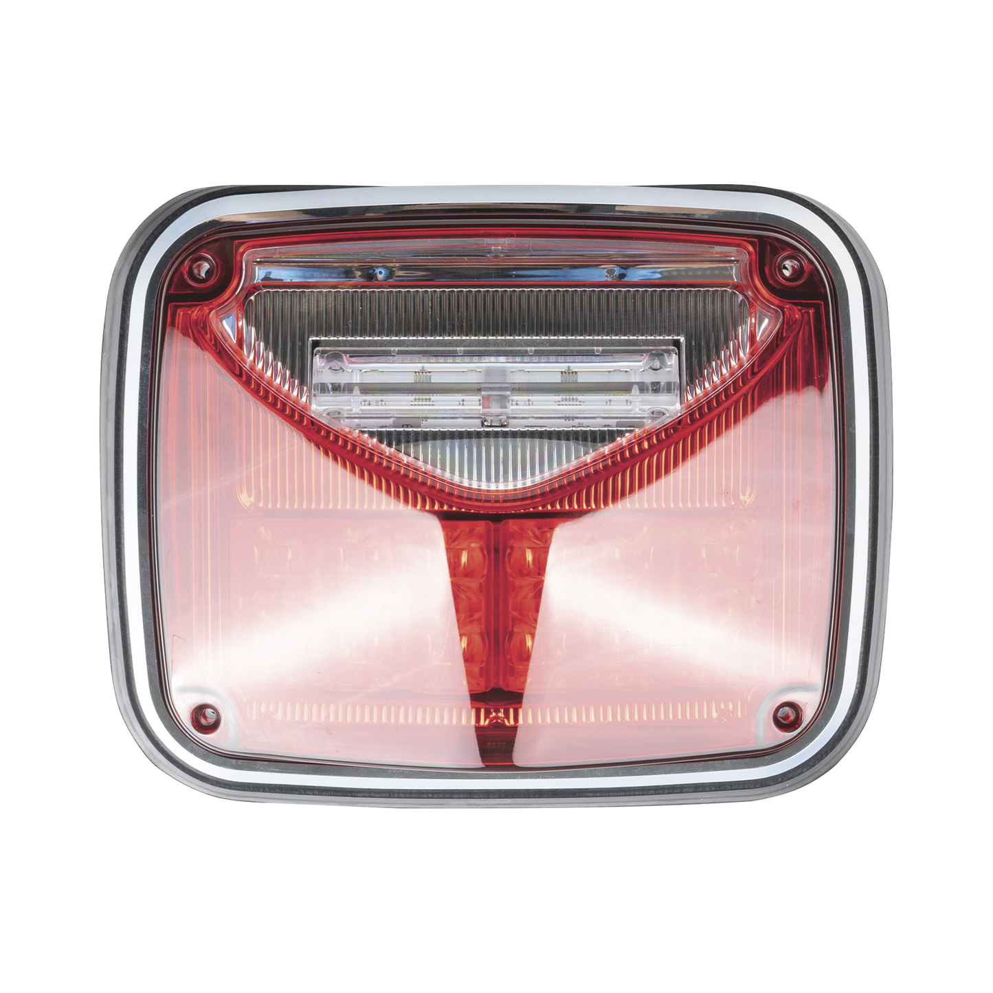 Luz de advertencia de 8 X 6", Color Rojo, Con Luz de Trabajo Clara, Ideal para Ambulancias
