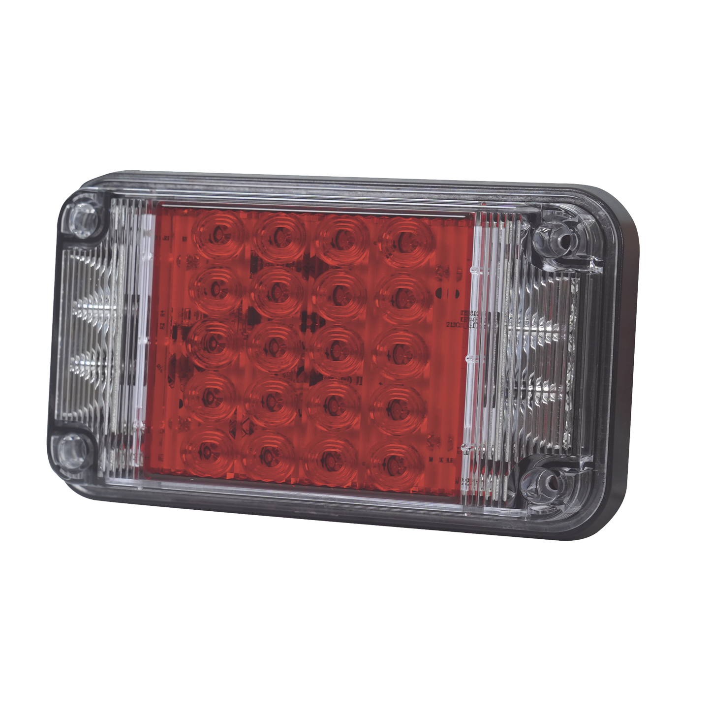 Luz de Advertencia de 7X4", Color Rojo, Con Luces de Trabajo, Ideal para Ambulancias