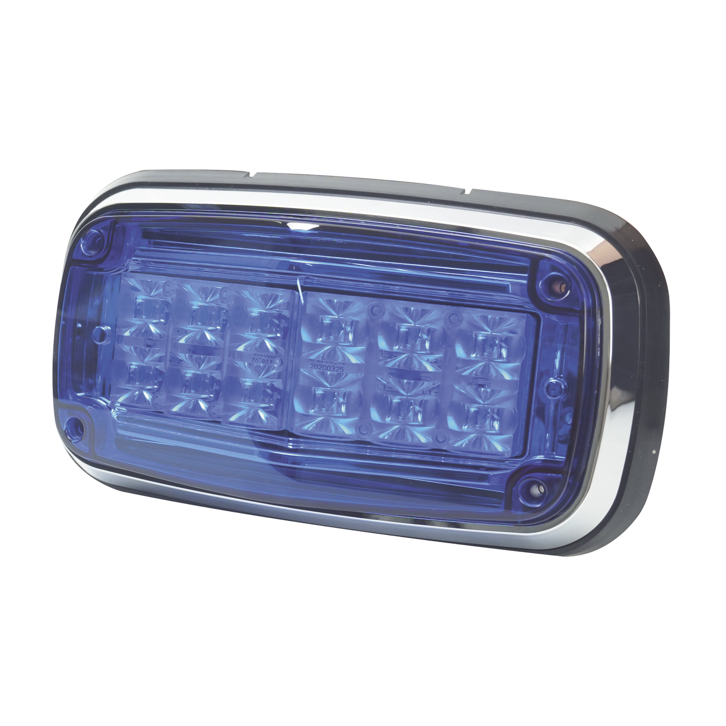 Luz de advertencia 8 X 4", Color Azul, IP67, SAE, Ideal para Ambulancias