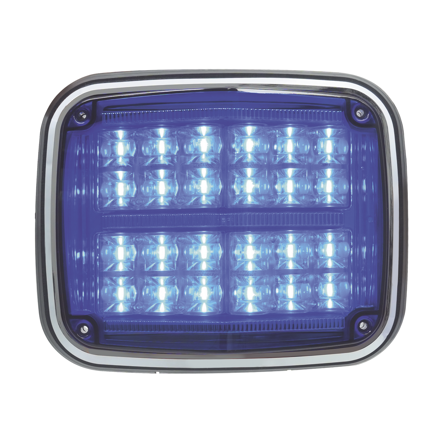 Luz de advertencia de 8 X 6", Color Azul, SAE,  IP67, Ideal para Ambulancias